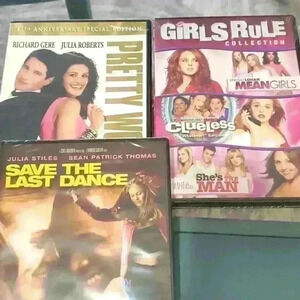 Brand New Dvds never opened.  5 total movies.